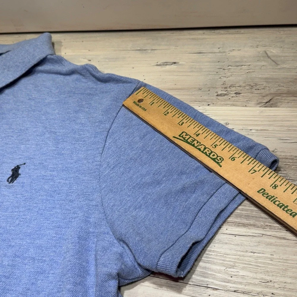 Polo Ralph Lauren Polo Shirt Men's Sz XL Blue Custom‎ Slim Fit Short Sleeve
